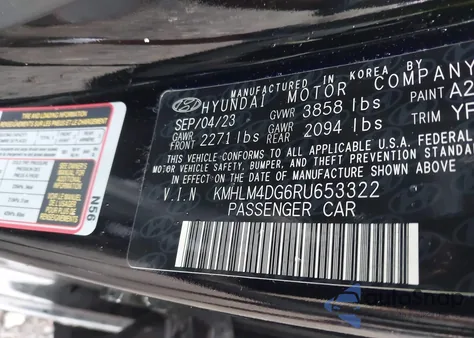 2024 Hyundai Elantra Sel z USA, uszkodzony, nr VIN KMHLM4DG6RU653322